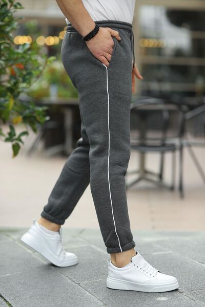 comstar Men's Thick Winter Cotton Sweatpants with Elastic Legs