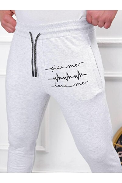 comstar Чоловічі спортивні штани з еластичним поясом і принтом, сірі