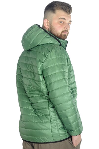 ModeXL Mode Xl Large Size Coat Quilted Hooded 22602 Green