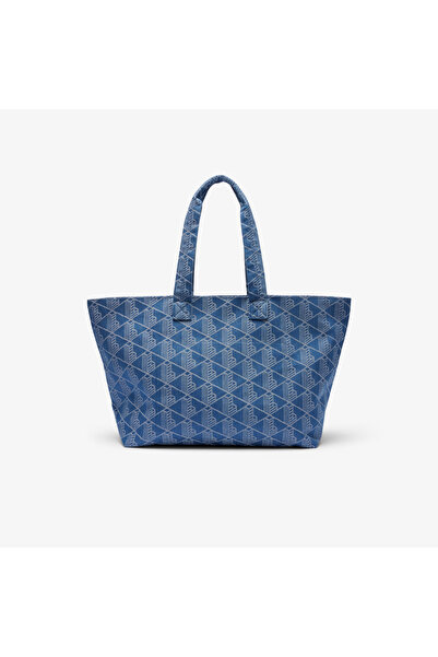 Lacoste Unisex Monogram Mavi Omuz Çantası