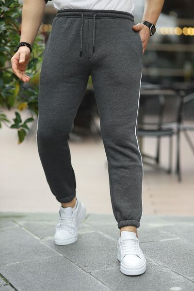 comstar Men's Thick Winter Cotton Sweatpants with Elastic Legs