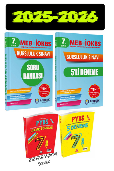 Ardışık Yayıncılık 2026 7. Sınıf Bursluluk Soru Bankası Deneme Ve Çıkmış Soru...