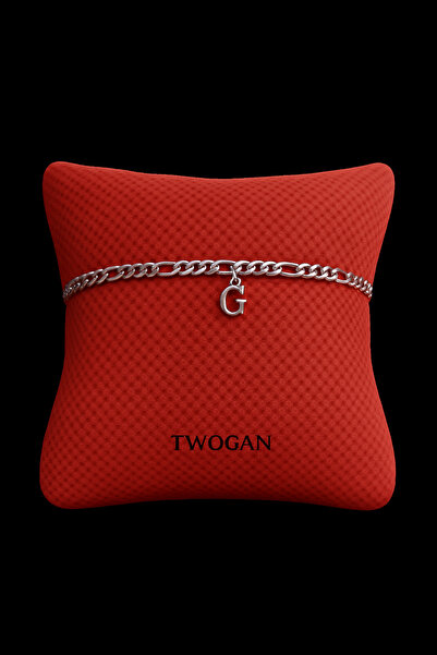 TWOGAN Harfli Çelik Bileklik , Baş Harf Bileklik, Sevgili , Çift , Arkadaş , Eşe Hediye, Erkek, Kadın