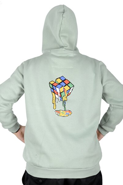 ModeXL Men's Sweat Hooded Zippered Karmashek - Water Green, Mode XL 22538