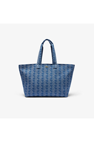 Lacoste Unisex Monogram Mavi Omuz Çantası