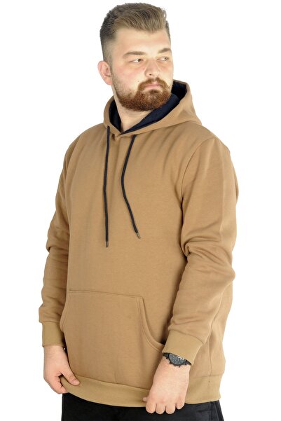 ModeXL Mode Xl Ανδρικό φούτερ με κουκούλα Pocket Basic 20562 Sütlükkahve
