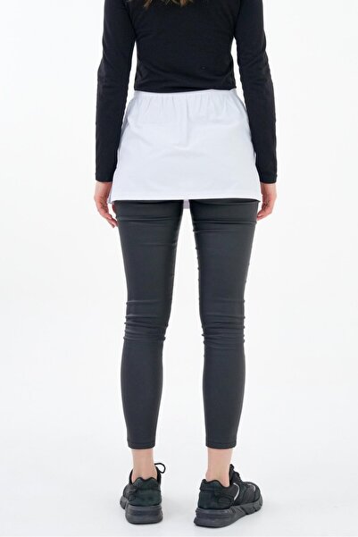 Saade Women's Elastic Waist Slit Skirt Extender Poplin Undergarment - Functional Use