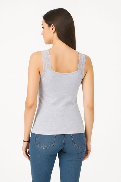 MİSSEMMA Women's Oversized Sports Blouse with Straps and Lace