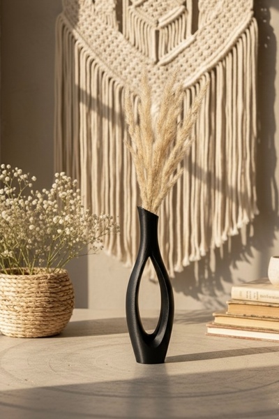 HD1001 Modern Tarz Vazo Bohem İskandinav Model Ev Dekoru Şık Obje (20cm)