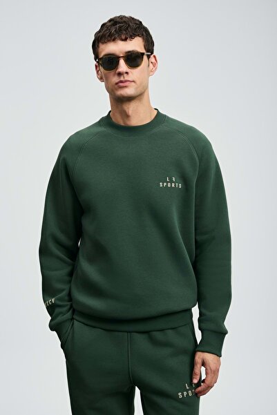 Lufian 112030186 Sıgma Men's Sweatshirt Green