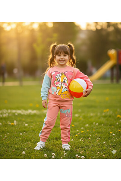 çıtır betüş 2-7 Years Old Teddy Bear Chip & Dale Patterned Children's Tracksuit Set | Transitional