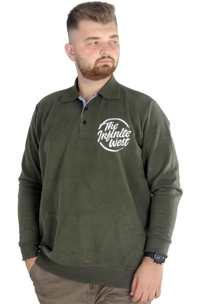 ModeXL Чоловіча толстовка Mode Xl Polo Selanik Infinite 22441 Haki