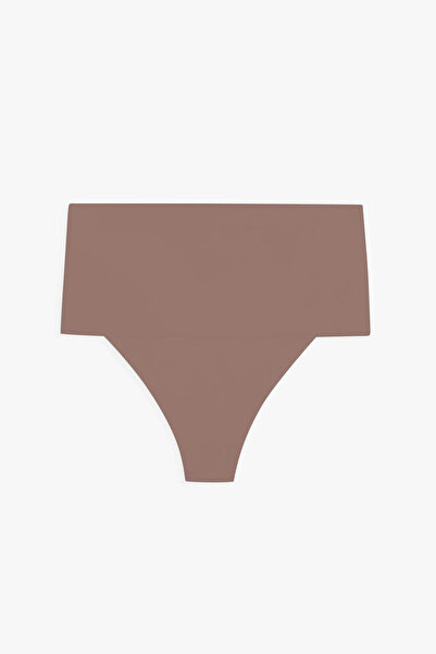 Pulsar Σλιπ στρινγκ με λέιζερ κοπής ψηλόμεσο καφέ