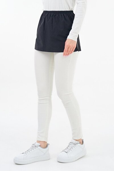 Saade Women's Elastic Waist Slit Skirt Extender Poplin Undergarment - Functional Use