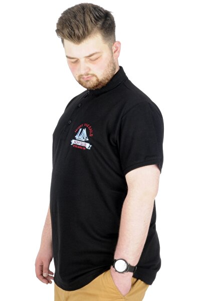 ModeXL Mode Xl Large Size T-shirt Polo Yatch Club 22344 Black