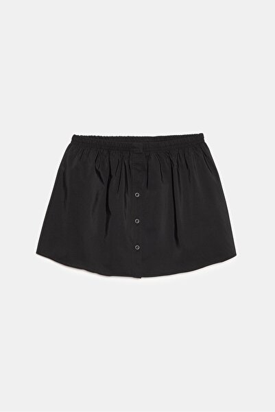 Saade Women's Elastic Waist Buttoned Skirt Extender Poplin Underwear - Functional Use