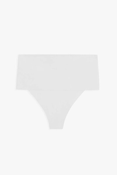 Pulsar Recovery Laser Cut High Waist Thong Panties White