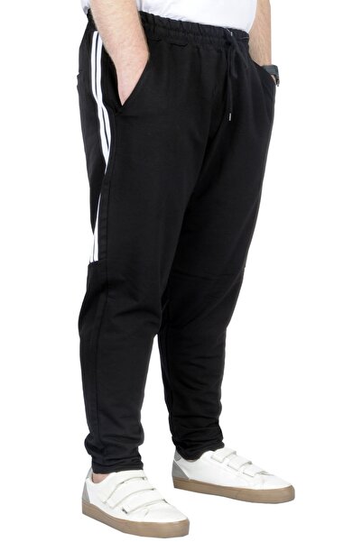 ModeXL Black Mode XL Large Size Striped Sweatpants - 22509