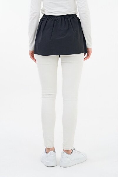 Saade Women's Elastic Waist Buttoned Skirt Extender Poplin Underwear - Functional Use