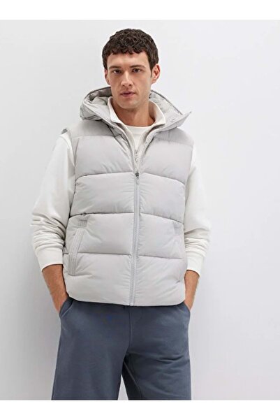 Mavi 0110089 Hooded Inflatable Men's Vest Gray