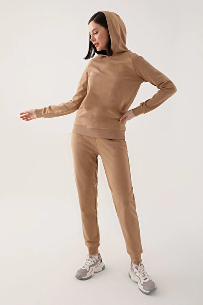 Arnetta Stylish Light Brown Women's Tracksuit Set