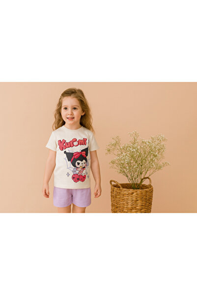 İray Kuromi Printed Girl's Summer Suit