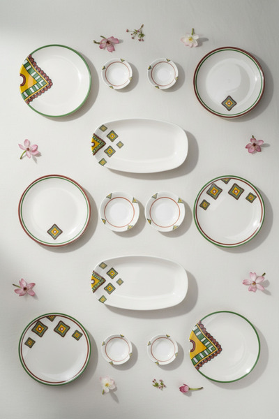 Bambum Moderna 14 Parça Kahvaltı Takımı Mustard