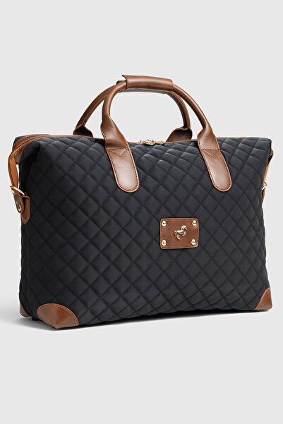 By Hakan Mi̇ami Polo 1203E Large Hand Luggage Suitcase Travel Vacation Bag Black-Taba