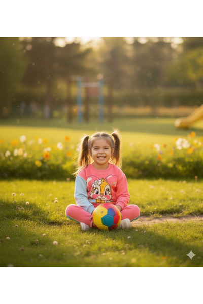 çıtır betüş 2-7 Years Old Teddy Bear Chip & Dale Patterned Children's Tracksuit Set | Transitional