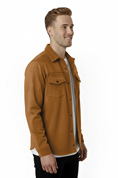 DeepSEA Ανδρικό πουκάμισο από ύφασμα σουέτ χωρίς ζαρώματα με τσέπες με κουμπωτά εφαρμοστό ελαφρύ 2302329