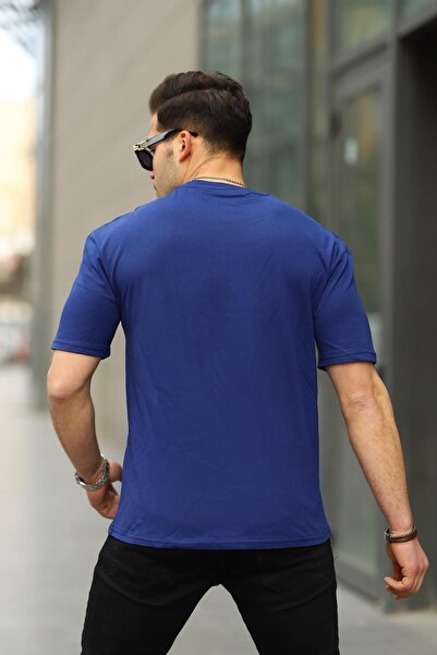 comstar Чоловічий оверсайз базовий футболка з велосипедним коміром і широкими рукавами