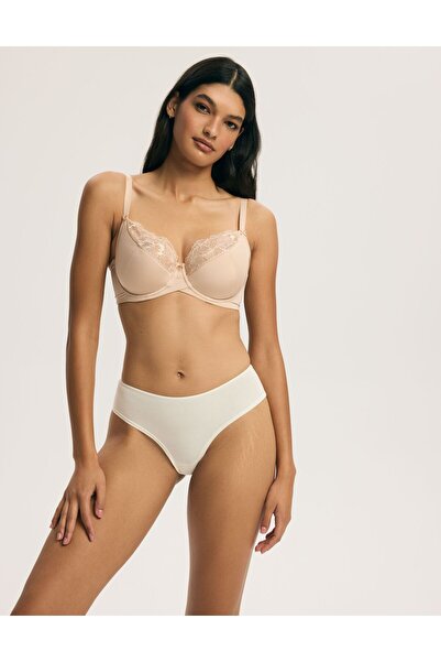 ESOTIQ Women's Hipster Panties 2-Pack Set Cotton Front & Lace Brazilian Back High Comfort | Pelia