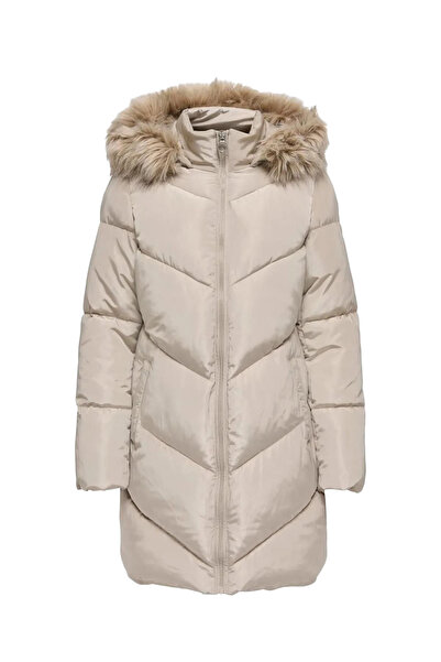 ONLY Onlmynte Bf Long Puffer Otw Women's Gray Coat - 15238323