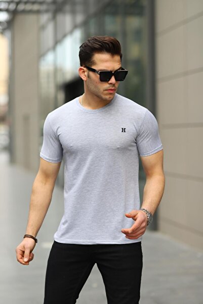 comstar Men's Basic Summer Crew Neck Casual Gray T-Shirt