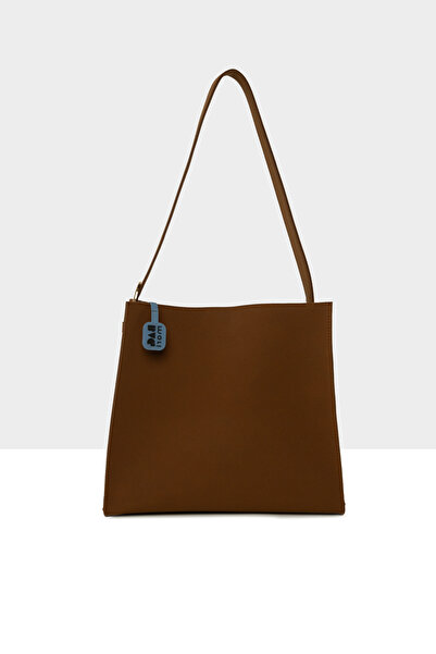 Bagmori Tan Women's Belt Detailed Strap Suede Bag M000008691