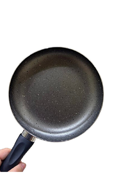 Mehtap 3'lü Kuvars Granit Tava Seti Antrasit Gri Renk Tava Seti 18+22+26 Cm