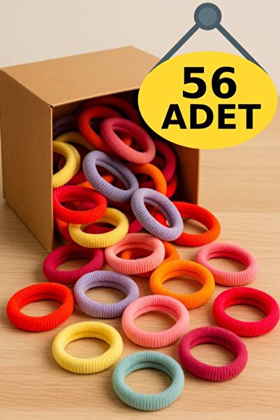 nistabolje مشبك شعر ملون 56 قطعة، مشبك مطاطي مرن متوسط الحجم للنساء والأطفال