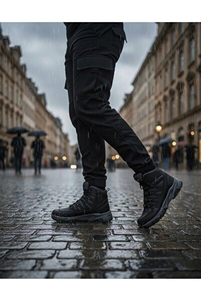 Budaks Pánské boty s fleecovou protiskluzovou termo podrážkou Zimní šněrovací outdoorové trekové boty