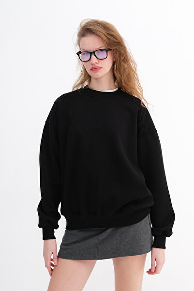 Addax Φούτερ Crew Neck Elevated Basic S3408-k11