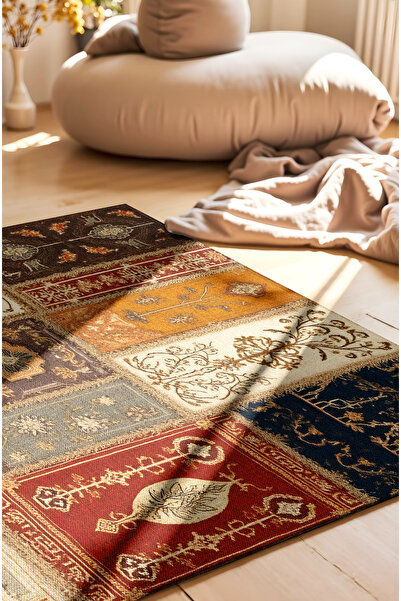 Ethnic Rug Patterned Digital Printed Luxury Woven Chenille Rug