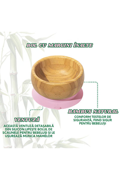 OEM Baby diversification set, bamboo bowl and plate with suction cup base