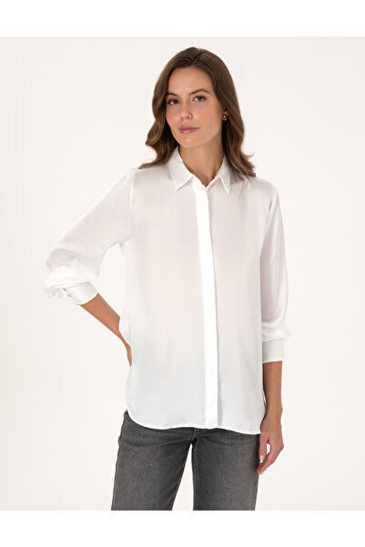 Pierre Cardin Ekru Comfort Fit Uzun Kollu Gömlek 50296330-VR019