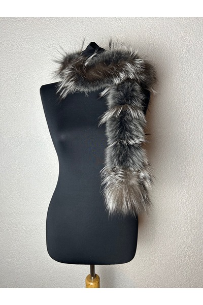 yosma Atkı Boyunluk Kurk Atki Kaşkol Kaskol Gri