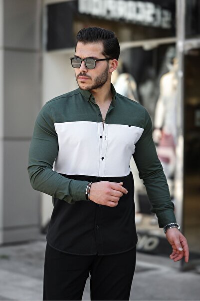 comstar Three Colors Slim Fit Lycra Denim Shirt