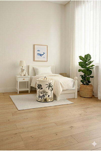 LUXWAY HOME Πτυσσόμενο καλάθι οργάνωσης με διχτυωτό καλάθι Safari - 37X40 για παιχνίδια και ρούχα