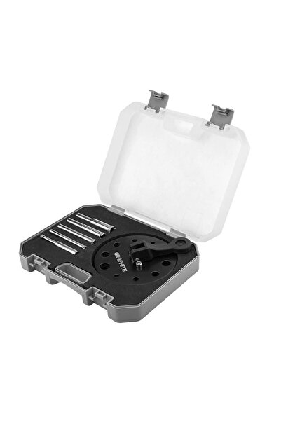 graphite Suction cup guide with 5 diamond core bits, 5-12 mm,