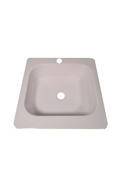 RAY Pachet-Chiuveta bucatarie,din compozit,patrata,alb lucios,montare blat+Baterie monocomanda