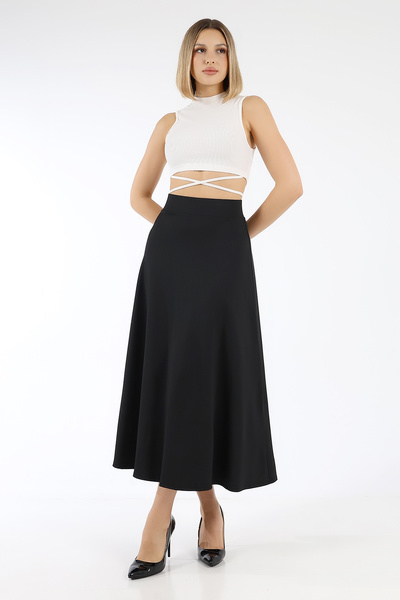 COUPEST Women's Black Hijab Long Diver Mevlana Skirt