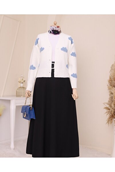 Modamorfo Cloud Pattern Short Cardigan