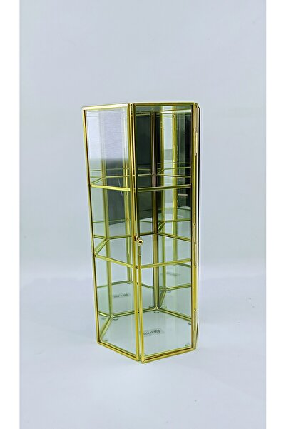 YıldızDesign AYNALI Gümüşlük 35cmx16cm.x16cm. gold renkli masa düzenleyicisi...